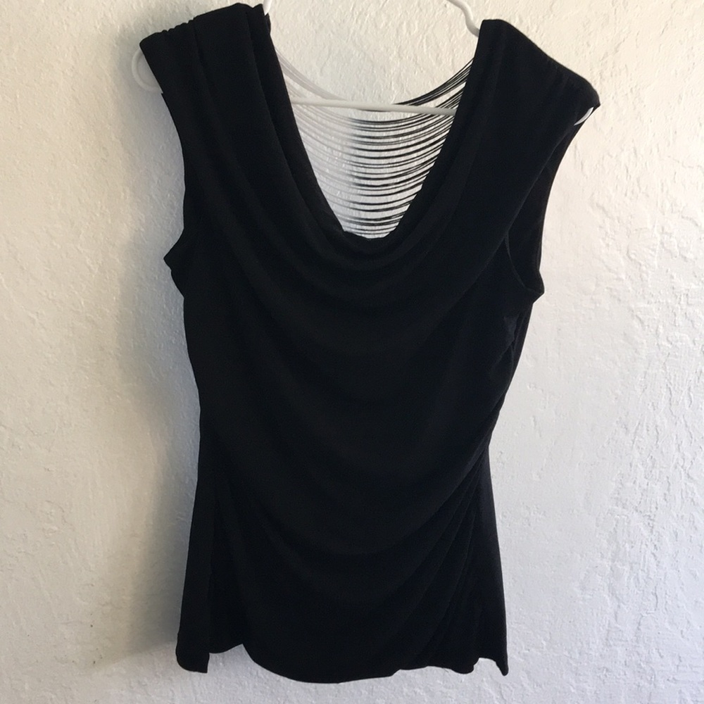 Black with Ombré Fringe Top